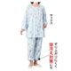 日本製楊柳ゆったりパジャマ 【サックス M ： M】 - 縮小画像3