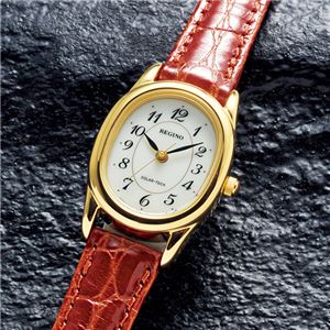 レグノ ソーラーテック腕時計 【赤茶】 - 拡大画像