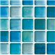 （まとめ） 水拭きできるタイルのようなウォールシール ブルー 【×5セット】 - 縮小画像2