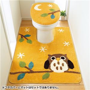 ふくろうとネコのトイレマットシリーズ ふくろう 【5: ジャンボマット】 商品画像
