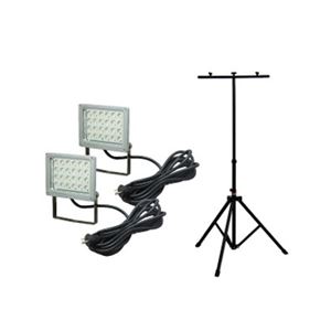 LED投光器 三脚セット LED24W×2タイプ ジェフコム PDS-0124SET