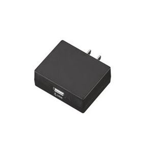 （まとめ）AC／USB変換アダプター1USB2A 黒 ヤザワ HC100BKU2A【×5セット】 - 拡大画像