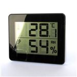 （まとめ）デジタル温湿度計 ブラック ヤザワ DO01BK【×5セット】