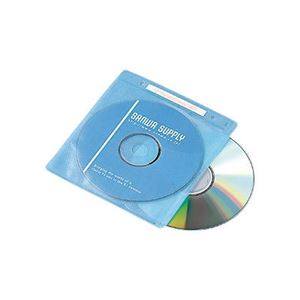 （まとめ）2穴付DVD・CD用不織布ケース（2枚収納・ミックス・50枚セット） サンワサプライ FCD-FR50MX【×10セット】