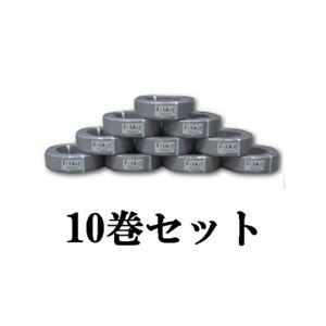 【10巻セット】VVFケーブル 600Vビニル絶縁ビニルシースケーブル平形 1.6mm 2心 100m巻 灰色 富士電線 VVF1.6×2C×100m_10set