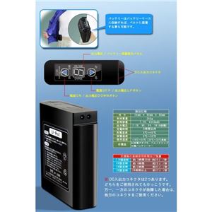 高視認性安全空調服ブルゾン リチウムバッテリーセット BP-500HVC10S2 蛍光イエロー M 商品写真2