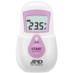 【家庭用非接触体温計】エーアンドデイ UT-701 おでこで測る体温計 でこピッと (ピンク) - 拡大画像