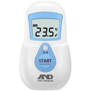  【家庭用非接触体温計】エーアンドデイ UT-701 おでこで測る体温計 でこピッと (ブルー) - 拡大画像