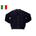 イタリア SIMONE DELLANNA シモーネデランナ　EXTRA FINE MARINO WOOL カーディガン　ブラック　M