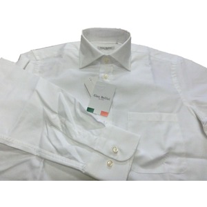 イタリア製コットンドレスシャツ　ホワイトオックス　M 商品写真2