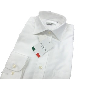 イタリア製コットンドレスシャツ　ホワイトオックス　L 商品画像