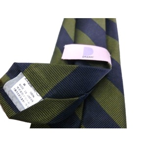 日本製シルク100%ネクタイ　トラッド　ネイビー×グリーン 商品写真2