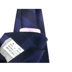 日本製シルク100%ネクタイ　トラッド　ネイビー×ブルー 商品写真2