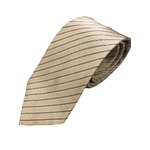 ネクタイ 織りストライプシリーズ　日本製シルク100%　ブラウン系