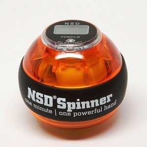 手首専門　トレーニング器具　「パワーボール　NSD Power Spinner スピナー」 カウンター付 アンバー　中級者用　練習用　日本正規品