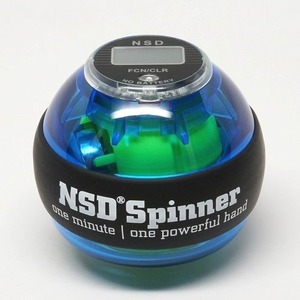 手首専門　トレーニング器具　「パワーボール　NSD Power Spinner スピナー」 カウンター付 ブルー　中級者用　練習用　日本正規品