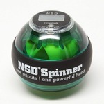 手首専門　トレーニング器具　「パワーボール　NSD Power Spinner スピナー」 カウンター付 グリーン　中級者用　練習用　日本正規品