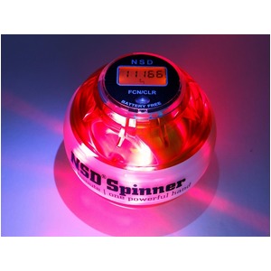 手首専門　トレーニング器具　「パワーボール　NSD Power Spinner スピナー」 LEDライト発光＆カウンター付　アンバー　中級者用　日常トレーニング向け　日本正規品