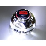 手首専門　トレーニング器具　「パワーボール　NSD Power Spinner スピナー」  LEDライト発光＆カウンター付　ホワイト　中級者用　日常トレーニング向け　日本正規品