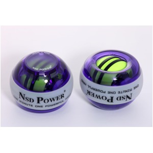 手首専門　トレーニング器具　「パワーボール　NSD Power Spinner スピナー」 LEDライト3色変化＆オートスタート　パープル　上級者用　上達用　日本正規品