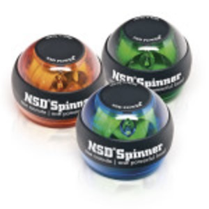 手首専門　トレーニング器具　「パワーボール　NSD Power Spinner スピナー」　グリーン＆アンバー ２個セット　日本正規品