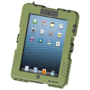 iPadケース 【防水/防塵型】 iPad2/3/4対応 アイシェル(アンドレスインダストリーズ) タクティカルグリーン/緑 - 拡大画像