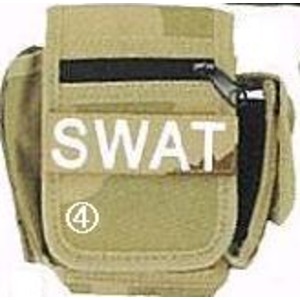 アメリカ SWAT部隊多機能ベルトポーチ 復刻番 3カラーデザート - 拡大画像