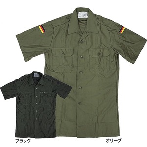 ドイツ軍放出 フィールドシャツ半袖未使用デットストックオリーブ L - 拡大画像