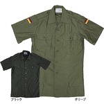 ドイツ軍放出フィールドシャツ半袖未使用デットストックブラックＭ