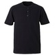 アウトヒットに最適ヘビーウェイト5.6オンスセミコーマヘンリーネックTシャツ2枚セット ブラック+ミックスグレー Mサイズ - 縮小画像2