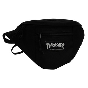「THRASHER」綿キャンパス帆布製ウェスト＆ボディー2WAYバックブラック×マグロゴ - 拡大画像