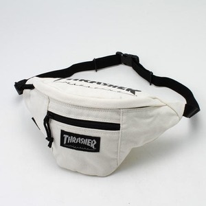 「THRASHER」綿キャンパス帆布製ウェスト&ボディー2WAYバッグアイボリー×マグロゴ 商品画像
