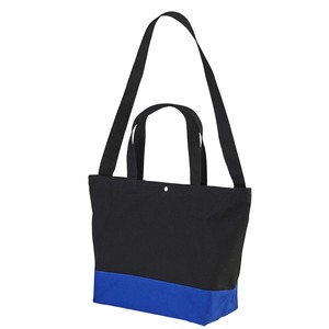 帆布製綿キャンパスコットンスイッチングトートバッグ2WAY ブラック/コバルトブルー 商品画像