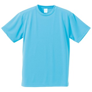 UVカット・吸汗速乾・5枚セット・4.1オンスさらさらドライ Tシャツアクア ブルー 160cm - 拡大画像