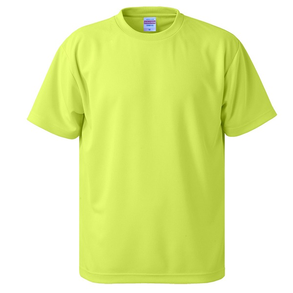 UVカット・吸汗速乾・5枚セット・4.1オンスさらさらドライ Tシャツ蛍光 イエロー XL b04