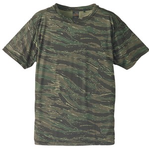 自衛隊海外派遣使用・立体裁断・吸汗速乾さらさらドライ 迷彩 Tシャツ タイガー L - 拡大画像