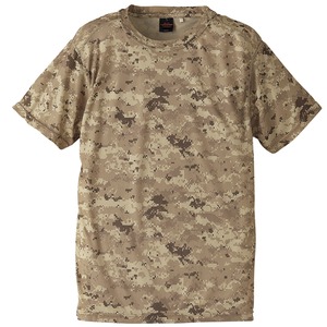 自衛隊海外派遣使用・立体裁断・吸汗速乾さらさらドライ 迷彩 Tシャツ ピクセルデザート M - 拡大画像