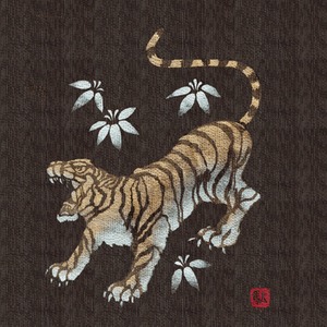 金虎の手書き絵・甚平 キングサイズ濃茶3L 商品写真2