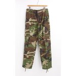 アメリカ軍 BDU カーゴパンツ ／迷彩服パンツ 【 Sサイズ 】 リップストップ YN521007 ウットランド 【 レプリカ 】