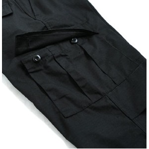 アメリカ軍 BDU クロップドカーゴパンツ/迷彩服パンツ 【XLサイズ】 リップストップ ブラック(黒) 【レプリカ】
