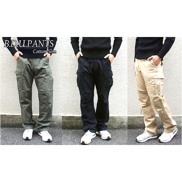 アメリカ軍 BDU パンツ コットンスリムレプリカ オリーブ M