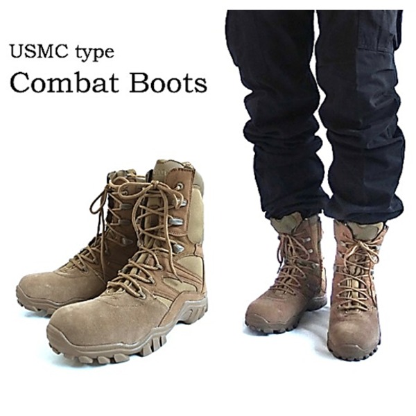 アメリカ軍海兵隊USMCサイドジッパーコンバットブーツレプリカ 10W(27.5cm)
