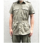 イタリア軍放出 サファリーシャツ オリーブ 《 Ｍ〜Ｌ相当》 【中古】