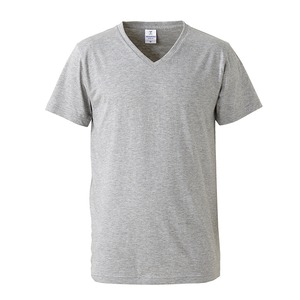 深すぎす浅すぎないVネックTシャツ2枚セット　(ホワイト+ヘザーグレー)　S 商品画像