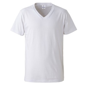 深すぎす浅すぎないVネックTシャツ2枚セット　(ホワイト+ホワイト)　XL 商品画像