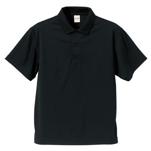 UVカット・吸汗速乾・同色5枚セット・3.8オンスさらさらドライポロシャツ　ブラック　XL 商品写真