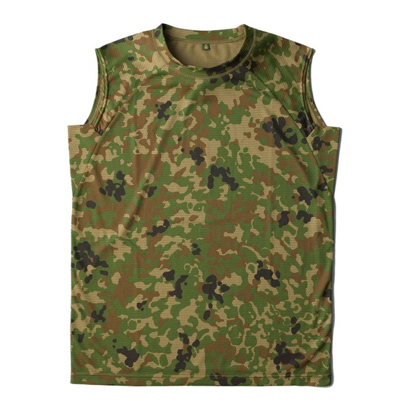 J.S.D.F.(自衛隊)吸汗速乾両面メッシュスリーブレスシャツ2枚SET 迷彩 XL