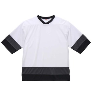 ＵＶカット・吸汗速乾・４．1オンスホッケーＴシャツ　S  ホワイト／ガンメタル／ブラック