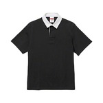8.3オンス吸汗速乾空紡糸使用ラガーシャツ半袖 ブラック M
