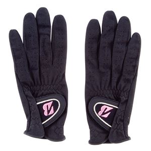 ブリヂストンゴルフ レディースグローブ（手袋） 両手用 ブラック（黒） 18cm TOURGLOVE LD15 - 拡大画像